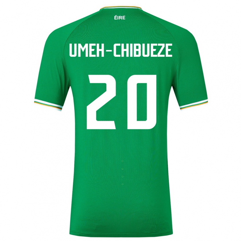 Kandiny Hombre Camiseta Irlanda Franco Umeh-Chibueze #20 Verde 1ª Equipación 24-26 La Camisa