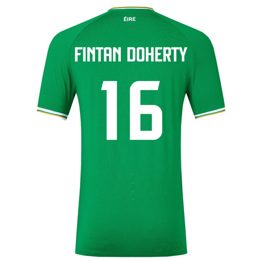 Kandiny Hombre Camiseta Irlanda Fintan Doherty #16 Verde 1ª Equipación 24-26 La Camisa