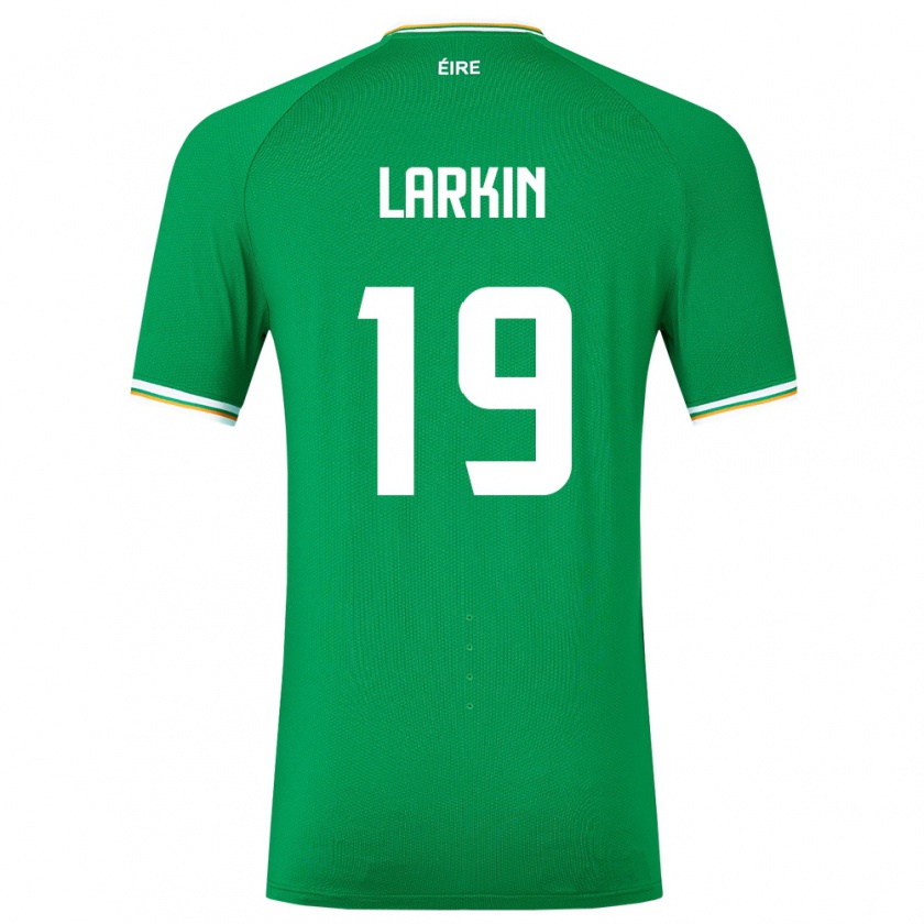 Kandiny Uomo Maglia Irlanda Abbie Larkin #19 Verde Kit Gara Home 24-26 Maglietta