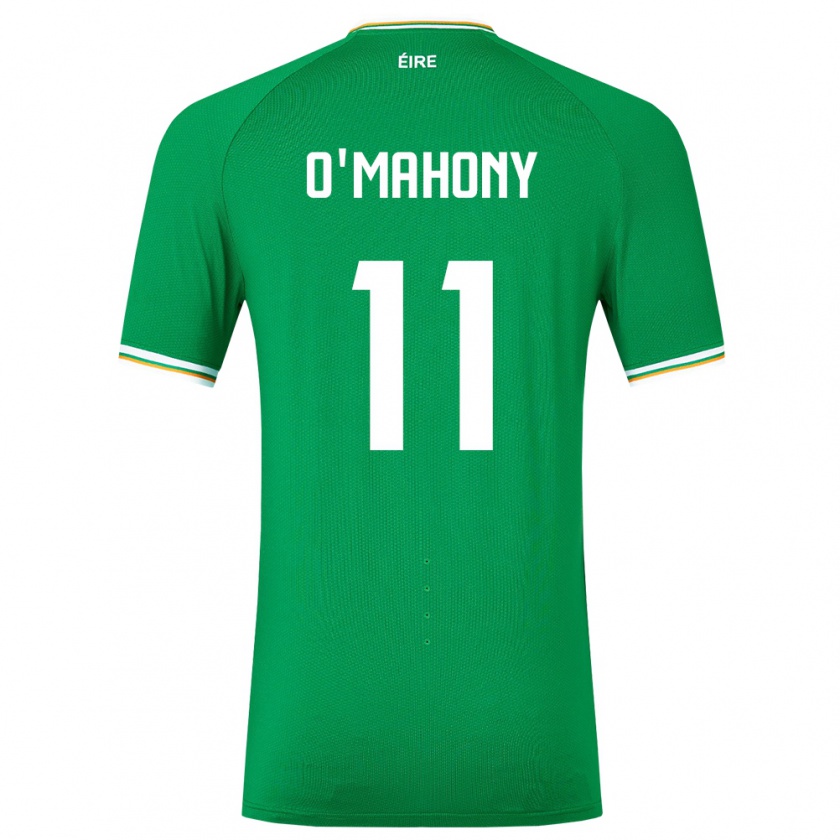 Kandiny Hombre Camiseta Irlanda Éabha O'mahony #11 Verde 1ª Equipación 24-26 La Camisa