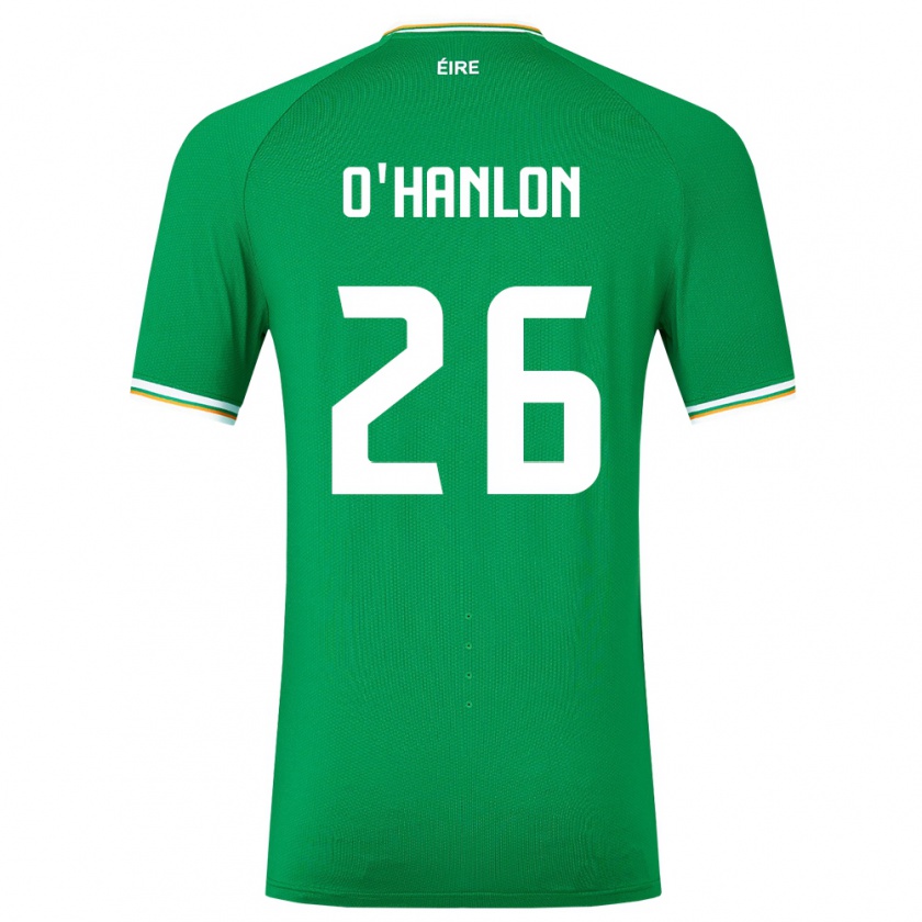 Kandiny Hombre Camiseta Irlanda Tara O'hanlon #26 Verde 1ª Equipación 24-26 La Camisa