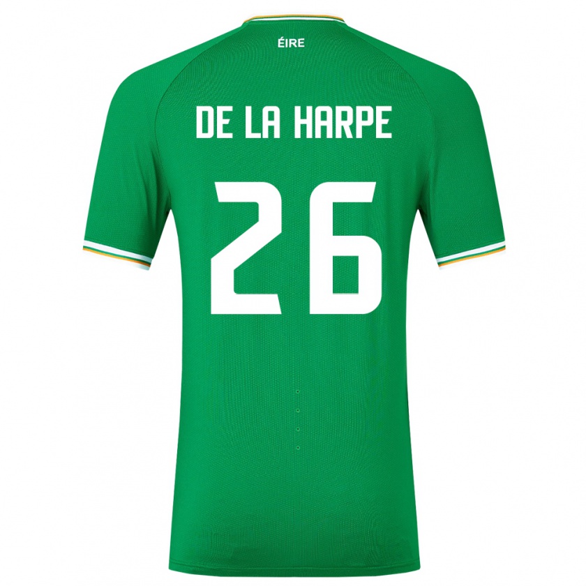 Kandiny Hombre Camiseta Irlanda Deborah-Anne De La Harpe #26 Verde 1ª Equipación 24-26 La Camisa