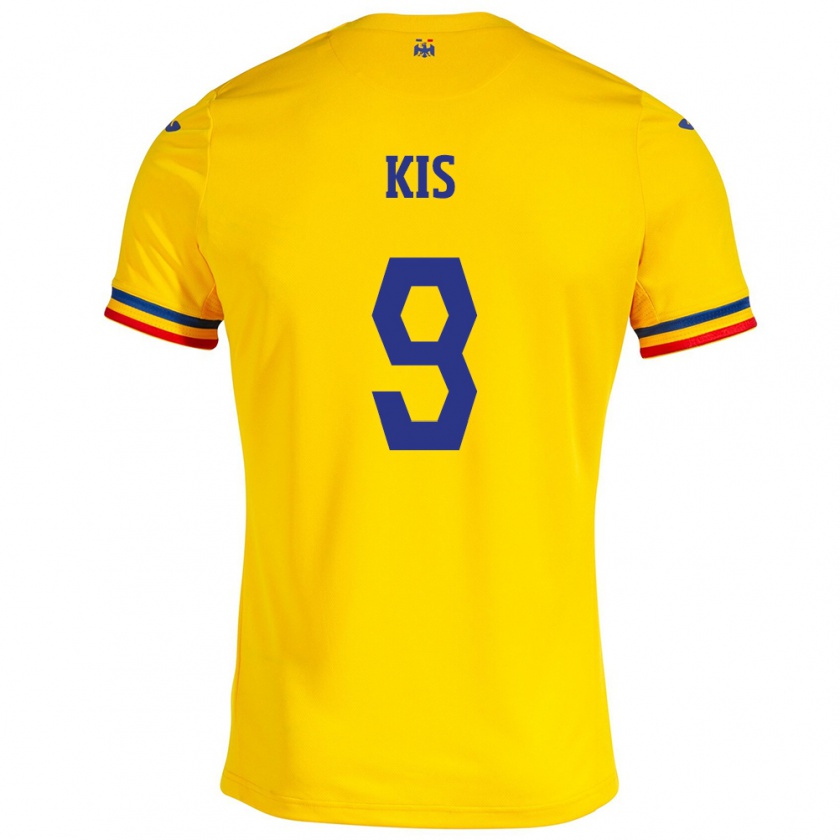 Kandiny Hombre Camiseta Rumania Anita Kis #9 Amarillo 1ª Equipación 24-26 La Camisa México