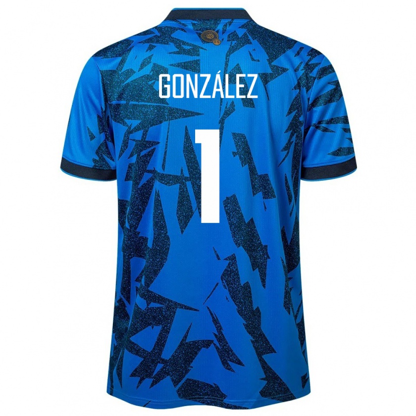 Kandiny Uomo Maglia El Salvador Mario González #1 Blu Kit Gara Home 24-26 Maglietta