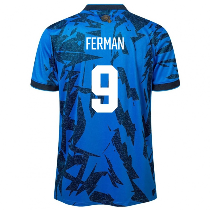 Kandiny Herren El Salvador Javier Ferman #9 Blau Heimtrikot Trikot 24-26 T-Shirt Österreich