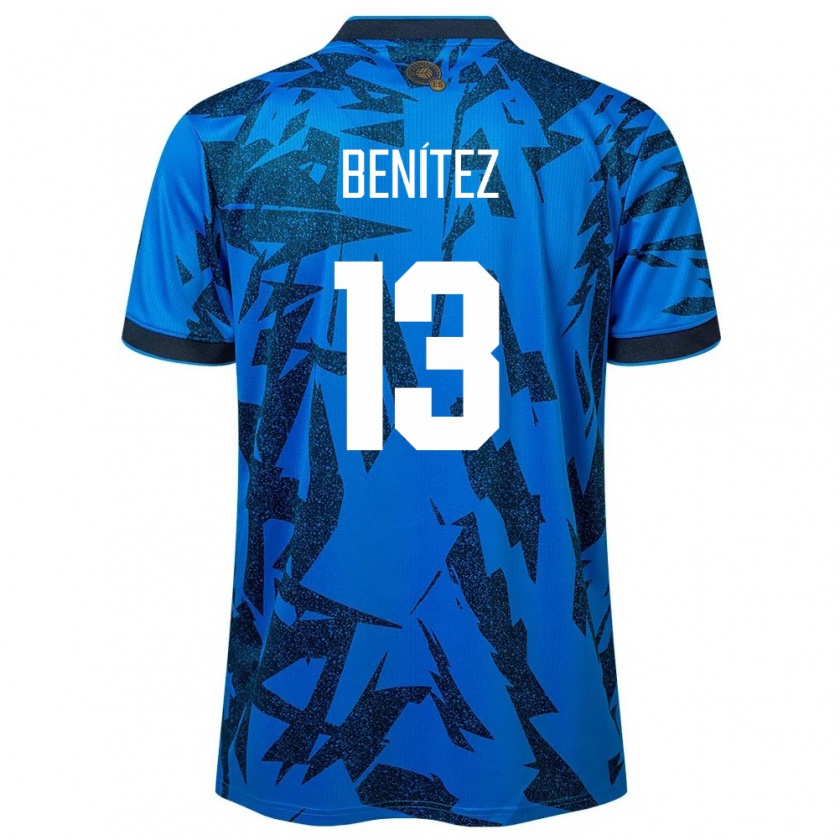 Kandiny Hombre Camiseta El Salvador Tereso Benítez #13 Azul 1ª Equipación 24-26 La Camisa México