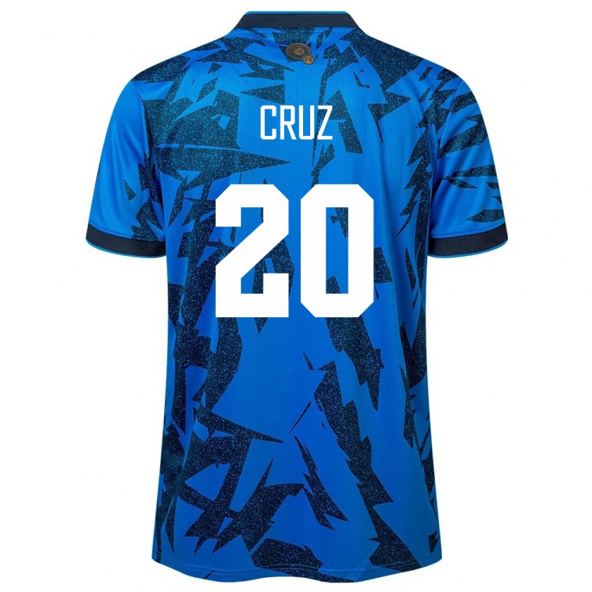 Kandiny Hombre Camiseta El Salvador Jorge Cruz #20 Azul 1ª Equipación 24-26 La Camisa México