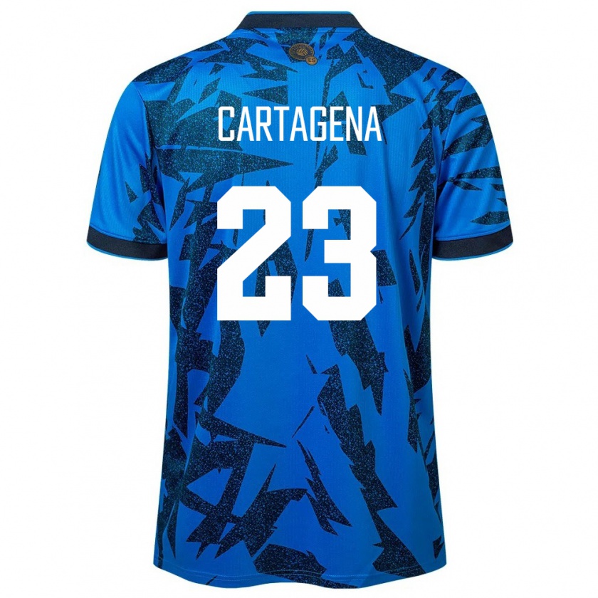 Kandiny Herren El Salvador Melvin Cartagena #23 Blau Heimtrikot Trikot 24-26 T-Shirt Österreich