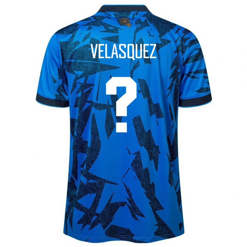 Kandiny Heren El Salvador Jorge Velasquez #0 Blauw Thuisshirt Thuistenue 24-26 T-Shirt België