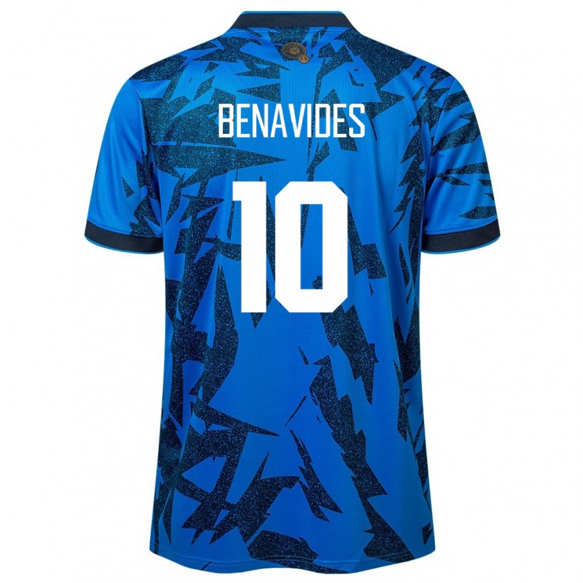 Kandiny Hombre Camiseta El Salvador Matthew Benavides #10 Azul 1ª Equipación 24-26 La Camisa