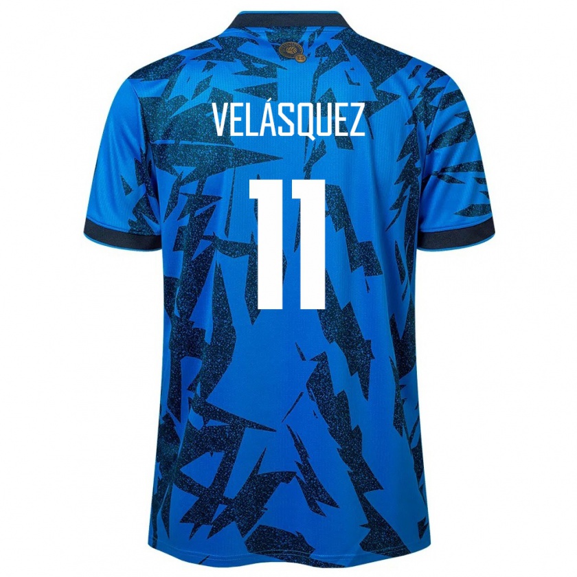 Kandiny Herren El Salvador Jackeline Velásquez #11 Blau Heimtrikot Trikot 24-26 T-Shirt Österreich