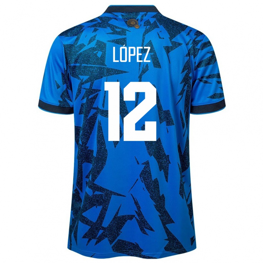 Kandiny Hombre Camiseta El Salvador Abigaíl López #12 Azul 1ª Equipación 24-26 La Camisa