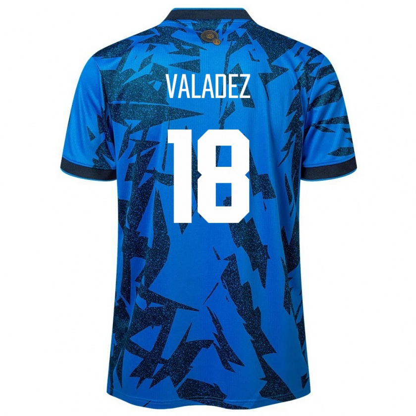 Kandiny Uomo Maglia El Salvador Samantha Valadez #18 Blu Kit Gara Home 24-26 Maglietta