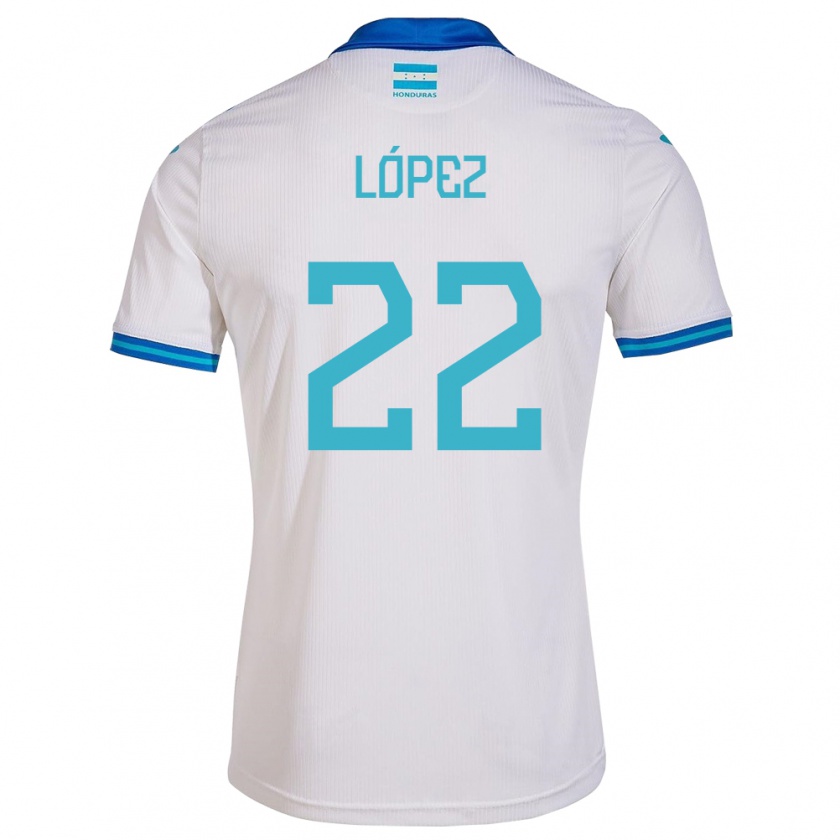 Kandiny Herren Honduras Luis López #22 Weiß Heimtrikot Trikot 24-26 T-Shirt Österreich