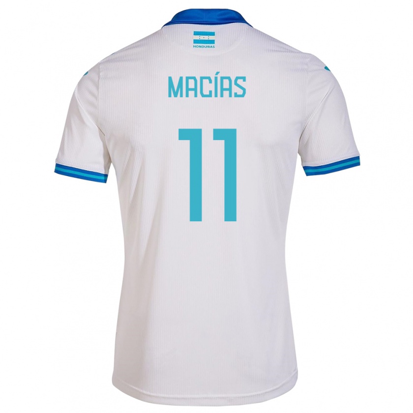 Kandiny Uomo Maglia Honduras Jefryn Macías #11 Bianco Kit Gara Home 24-26 Maglietta