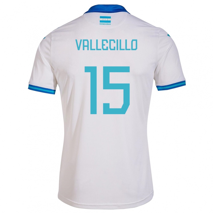 Kandiny Herren Honduras Eric Vallecillo #15 Weiß Heimtrikot Trikot 24-26 T-Shirt Österreich