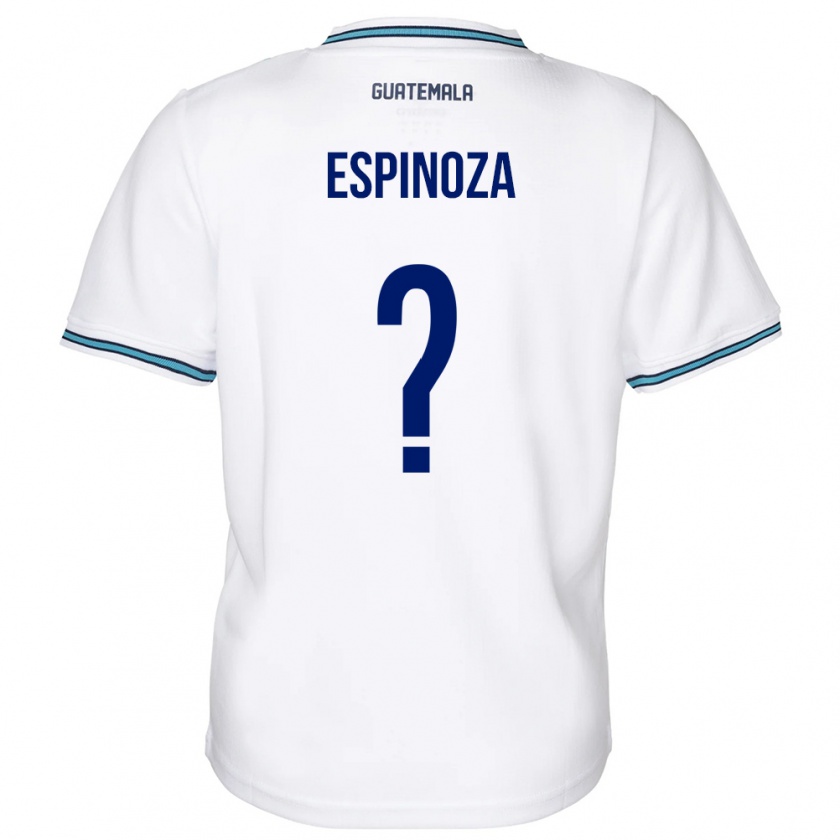 Kandiny Hombre Camiseta Guatemala José Espinoza #0 Blanco 1ª Equipación 24-26 La Camisa