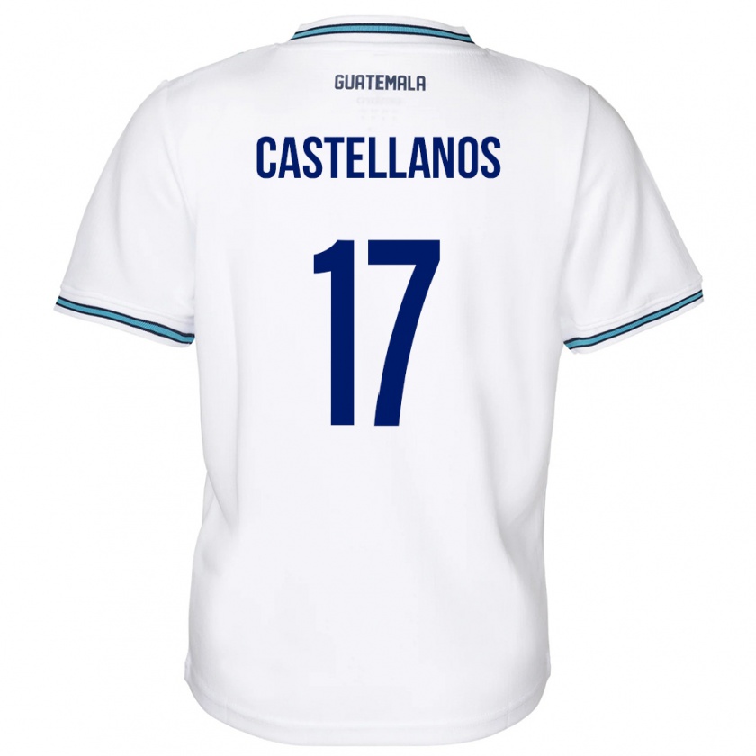 Kandiny Hombre Camiseta Guatemala Óscar Castellanos #17 Blanco 1ª Equipación 24-26 La Camisa