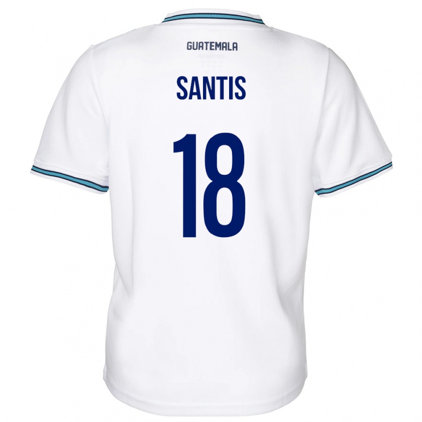 Kandiny Herren Guatemala Óscar Santis #18 Weiß Heimtrikot Trikot 24-26 T-Shirt Österreich