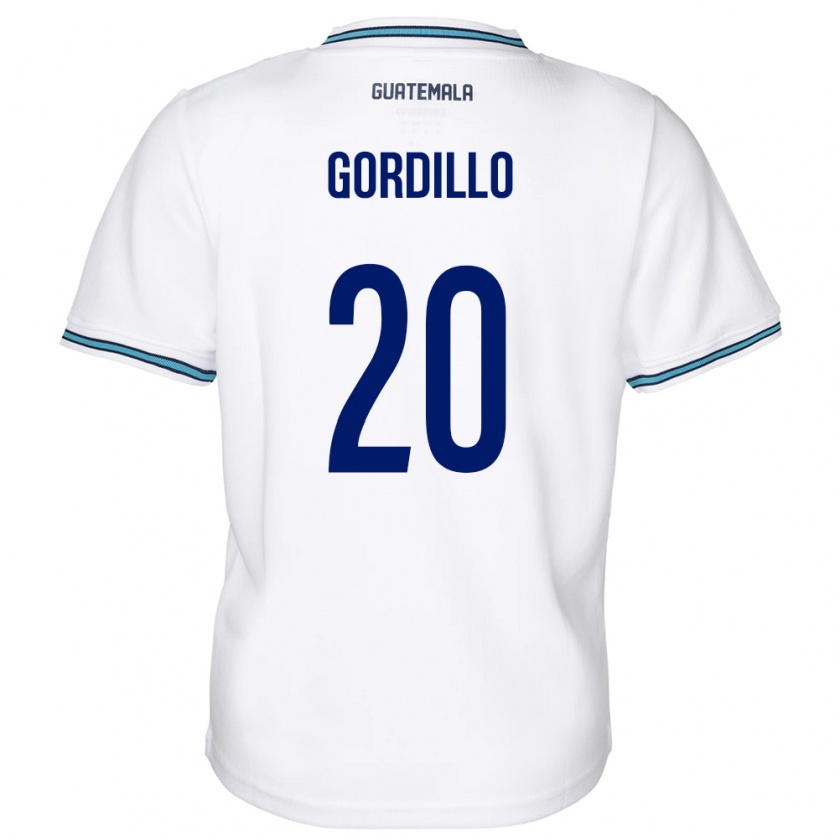 Kandiny Heren Guatemala Gerardo Gordillo #20 Wit Thuisshirt Thuistenue 24-26 T-Shirt België