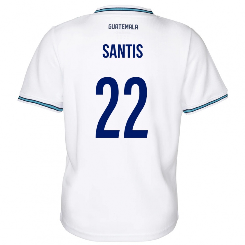 Kandiny Heren Guatemala Diego Santis #22 Wit Thuisshirt Thuistenue 24-26 T-Shirt België