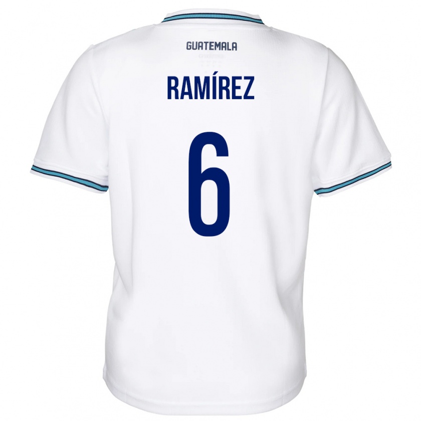 Kandiny Heren Guatemala Kevin Ramírez #6 Wit Thuisshirt Thuistenue 24-26 T-Shirt België