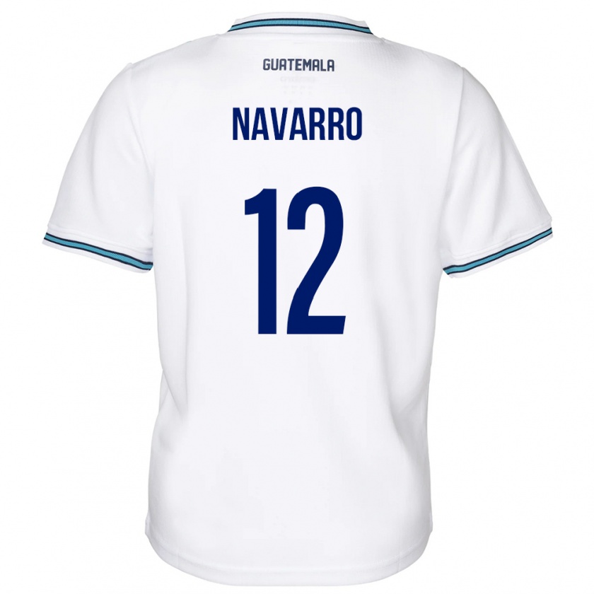 Kandiny Hombre Camiseta Guatemala Kenderson Navarro #12 Blanco 1ª Equipación 24-26 La Camisa