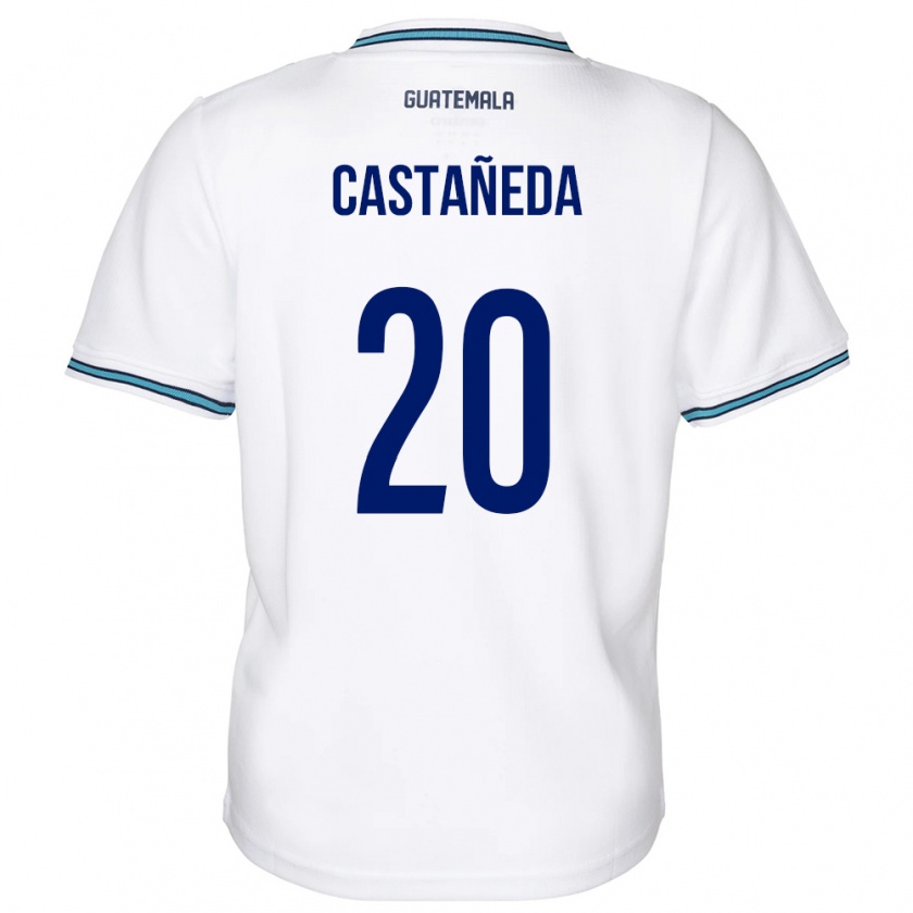 Kandiny Hombre Camiseta Guatemala Brayam Castañeda #20 Blanco 1ª Equipación 24-26 La Camisa