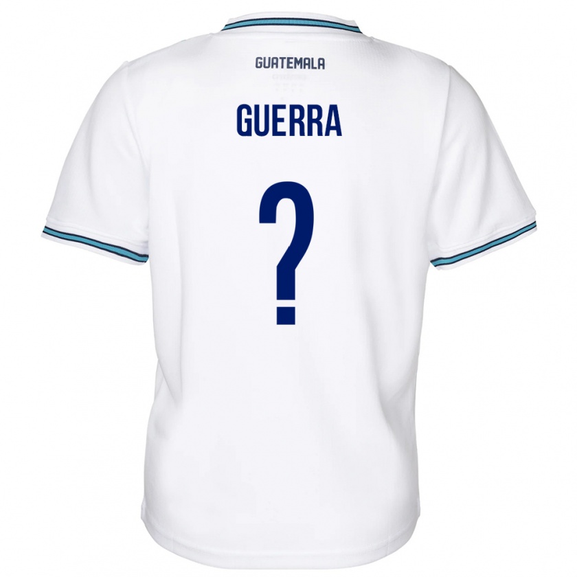 Kandiny Hombre Camiseta Guatemala Decarlo Guerra #0 Blanco 1ª Equipación 24-26 La Camisa