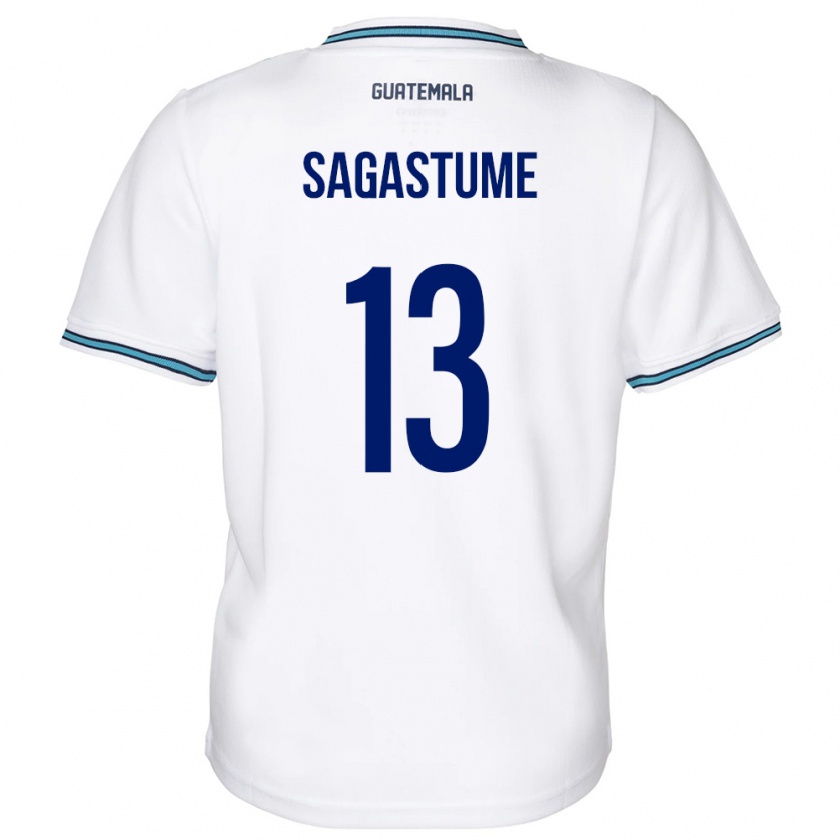 KandinyメンズグアテマラSelvin Sagastume#13白ホームシャツ24-26ジャージーユニフォーム