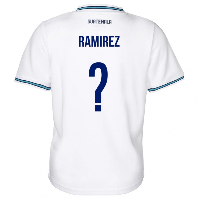 Kandiny Hombre Camiseta Guatemala Nelson Ramirez #0 Blanco 1ª Equipación 24-26 La Camisa