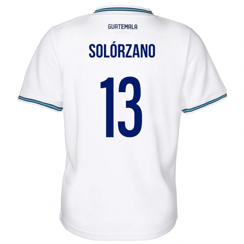 Kandiny Hombre Camiseta Guatemala Aisha Solórzano #13 Blanco 1ª Equipación 24-26 La Camisa