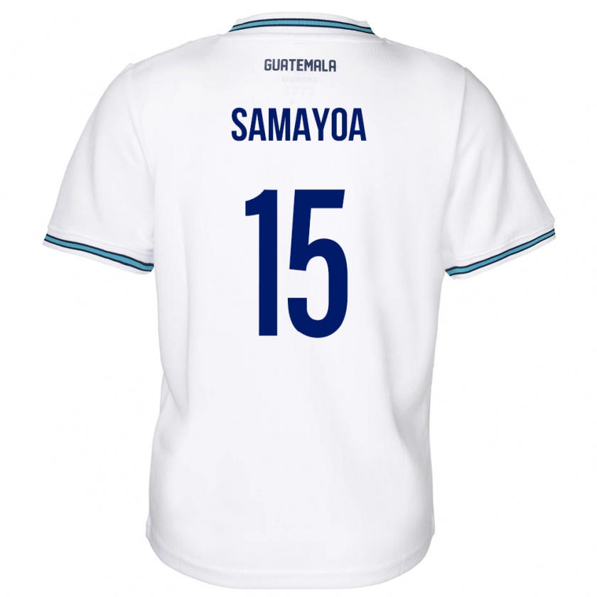 Kandiny Hombre Camiseta Guatemala Giselle Samayoa #15 Blanco 1ª Equipación 24-26 La Camisa