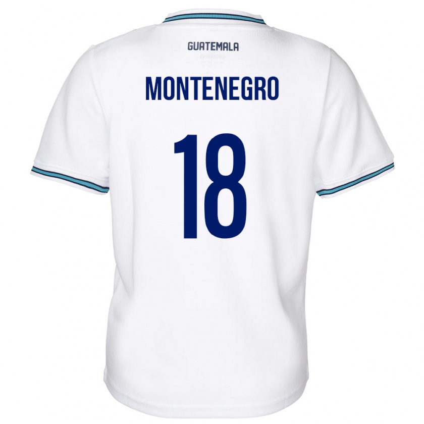 Kandiny Hombre Camiseta Guatemala Vivian Montenegro #18 Blanco 1ª Equipación 24-26 La Camisa