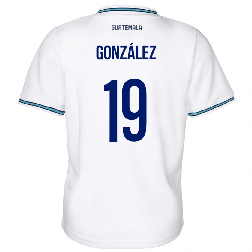 Kandiny Hombre Camiseta Guatemala Karen González #19 Blanco 1ª Equipación 24-26 La Camisa