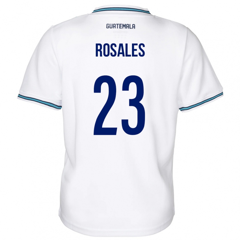 Kandiny Hombre Camiseta Guatemala Yareni Rosales #23 Blanco 1ª Equipación 24-26 La Camisa