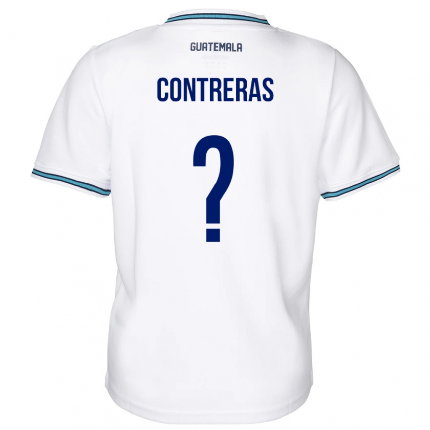 Kandiny Hombre Camiseta Guatemala Betzael Contreras #0 Blanco 1ª Equipación 24-26 La Camisa