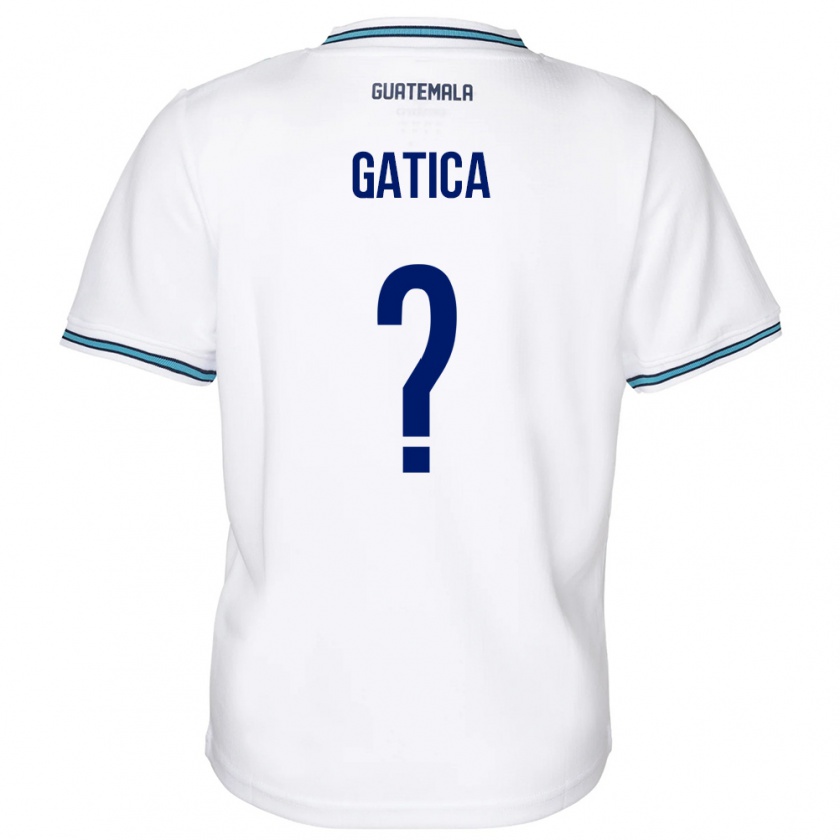 Kandiny Hombre Camiseta Guatemala Celeste Gatica #0 Blanco 1ª Equipación 24-26 La Camisa