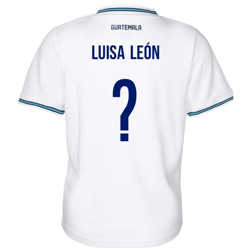 Kandiny Hombre Camiseta Guatemala Luisa León #0 Blanco 1ª Equipación 24-26 La Camisa