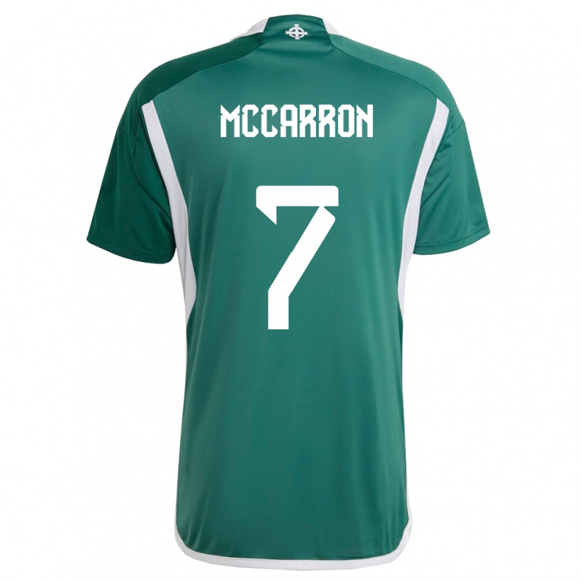 Kandiny Uomo Maglia Irlanda Del Nord Chloe Mccarron #7 Verde Kit Gara Home 24-26 Maglietta