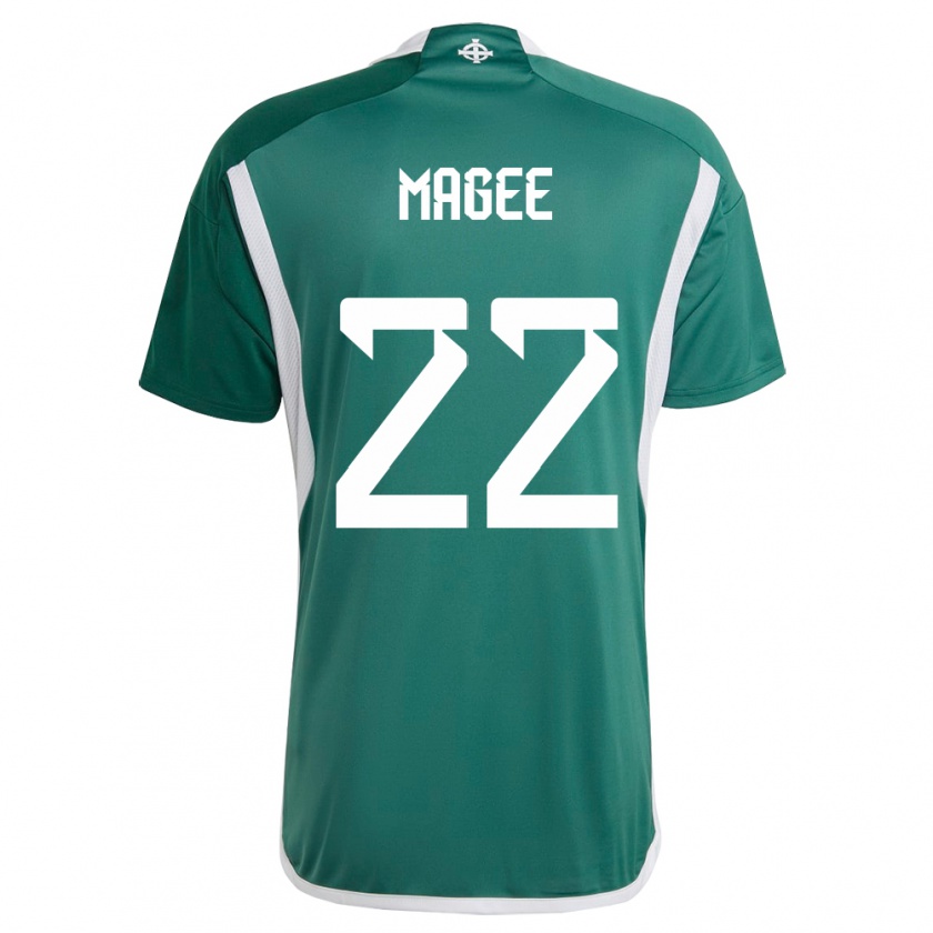 Kandiny Hombre Camiseta Irlanda Del Norte Abbie Magee #22 Verde 1ª Equipación 24-26 La Camisa