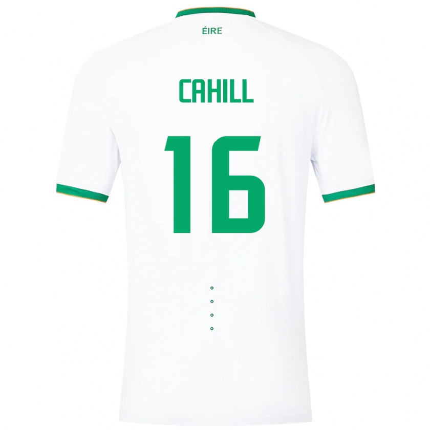 Kandiny Uomo Maglia Irlanda Killian Cahill #16 Bianco Kit Gara Away 24-26 Maglietta