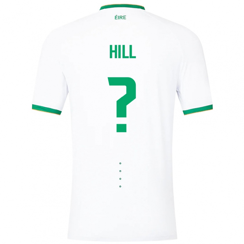 Kandiny Uomo Maglia Irlanda Tom Hill #0 Bianco Kit Gara Away 24-26 Maglietta