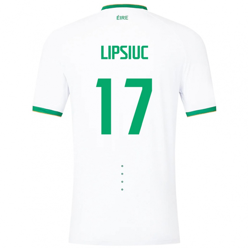 Kandiny Uomo Maglia Irlanda Darius Lipsiuc #17 Bianco Kit Gara Away 24-26 Maglietta