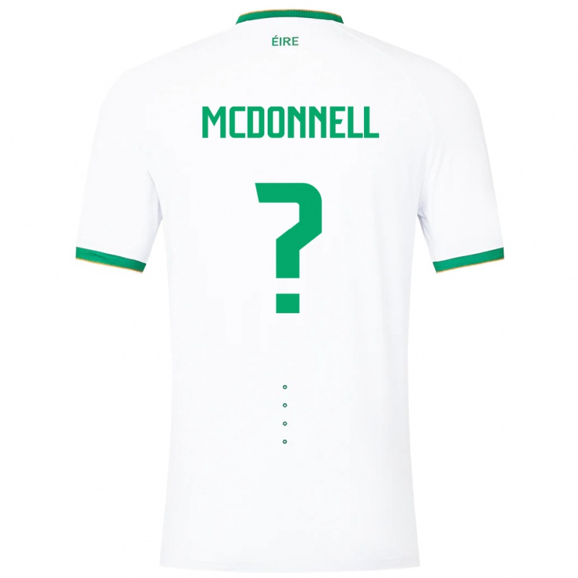 Kandiny Uomo Maglia Irlanda Grady Mcdonnell #0 Bianco Kit Gara Away 24-26 Maglietta