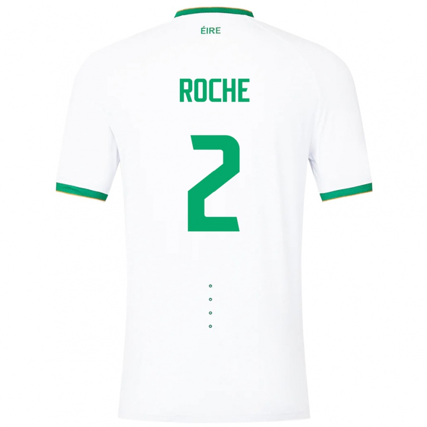 Kandiny Herren Irische James Roche #2 Weiß Auswärtstrikot Trikot 24-26 T-Shirt Österreich