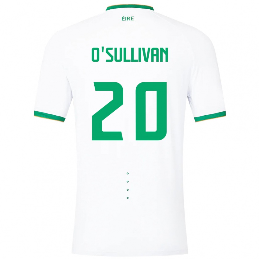 Kandiny Heren Ierland Cathal O'sullivan #20 Wit Uitshirt Uittenue 24-26 T-Shirt