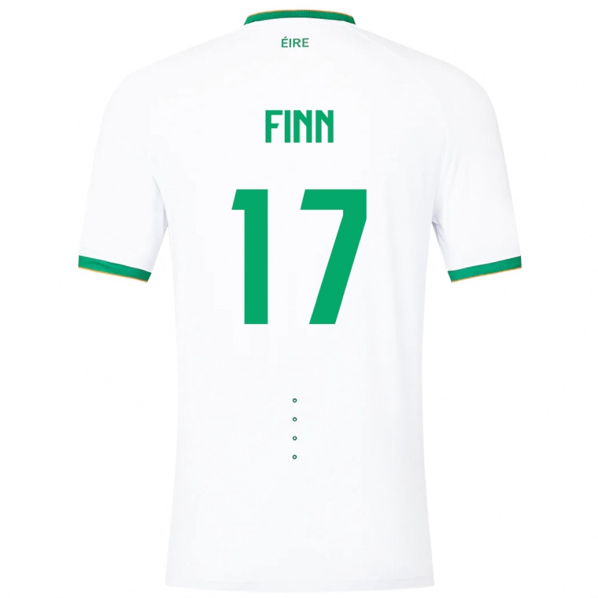 Kandiny Uomo Maglia Irlanda Jamie Finn #17 Bianco Kit Gara Away 24-26 Maglietta