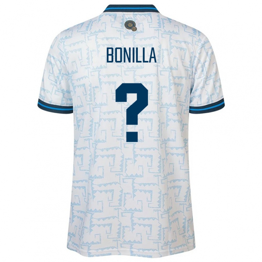 Kandiny Uomo Maglia El Salvador Nelson Bonilla #0 Bianco Kit Gara Away 24-26 Maglietta