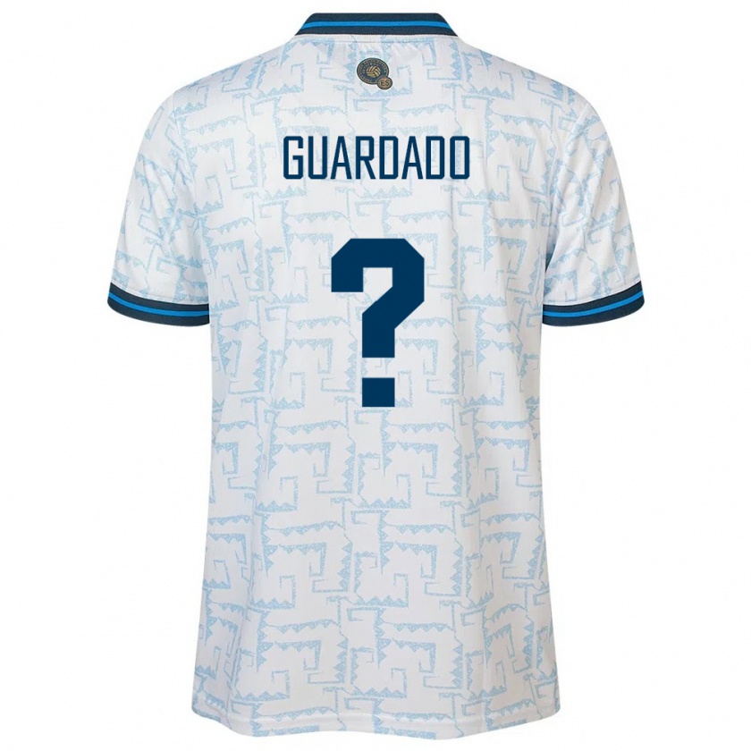 Kandiny Uomo Maglia El Salvador Christopher Guardado #0 Bianco Kit Gara Away 24-26 Maglietta